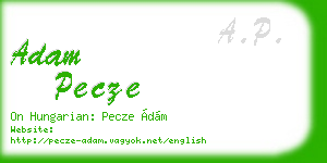 adam pecze business card